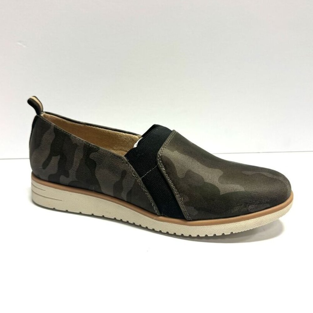 Natural Soul Womens Idea Slip On Grey Camo Size 7.5W